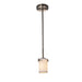 Justice Designs - FAB-8455-10-WHTE-NCKL - One Light Pendant - Textile™ - Brushed Nickel