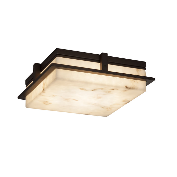 Justice Designs - FAL-7569W-DBRZ - LED Outdoor Flush Mount - LumenAria - Dark Bronze