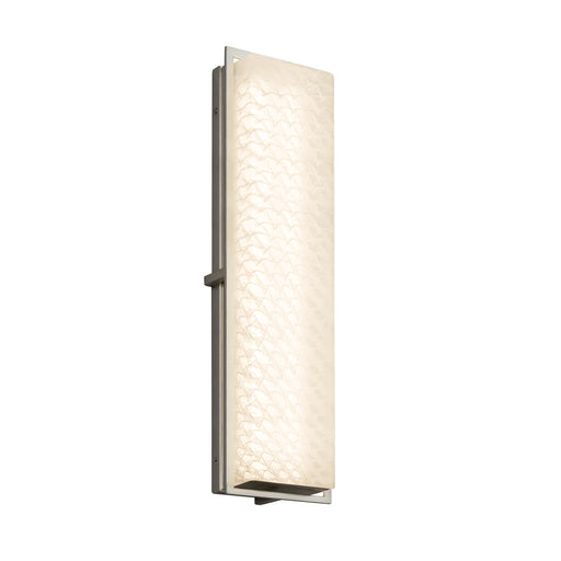 Justice Designs - FSN-7565W-WEVE-NCKL - LED Wall Sconce - Fusion - Brushed Nickel