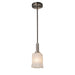 Justice Designs - GLA-8445-26-WHTW-NCKL - One Light Pendant - Veneto Luce™ - Brushed Nickel
