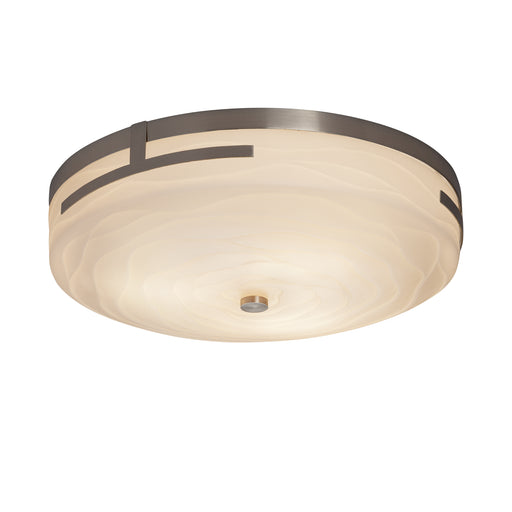 Justice Designs - PNA-8998-WAVE-NCKL - LED Flush-Mount - Porcelina™ - Brushed Nickel