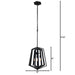 Varaluz - 262F03BL - Three Light Foyer Pendant - Gymnast - Black