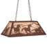 Meyda Tiffany - 107887 - Six Light Oblong Pendant - Wild Horses - Rust