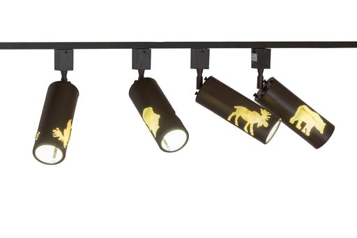 Meyda Tiffany - 169789 - Four Light Track Lighting - Moose & Black Bear - Bronze,Cafe-Noir