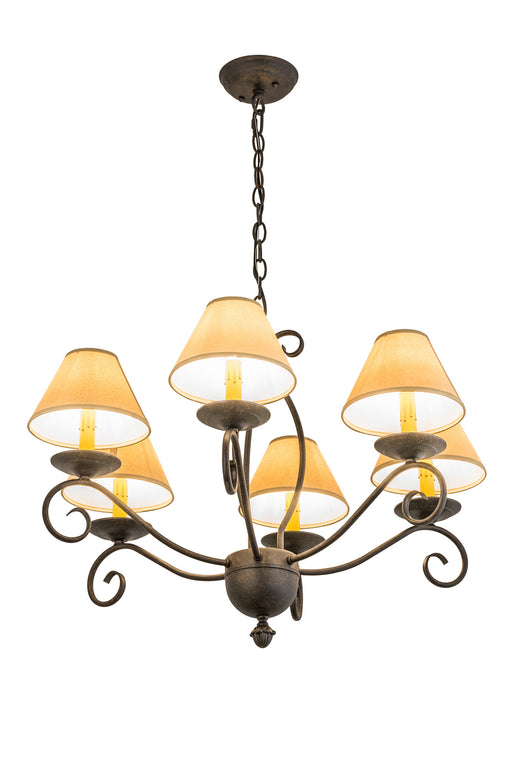 Meyda Tiffany - 169823 - Six Light Chandelier - Sienna - Mahogany Bronze