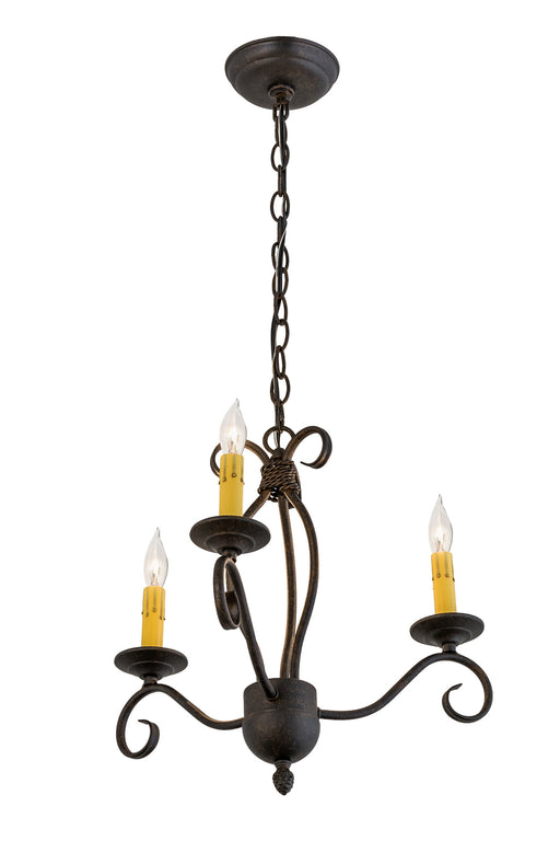 Meyda Tiffany - 169826 - Three Light Chandelier - Sienna - Mahogany Bronze