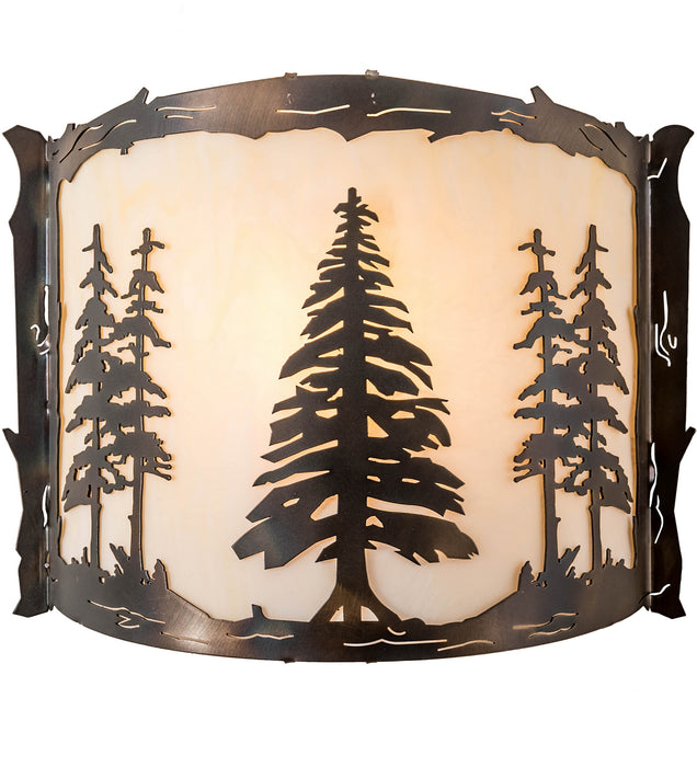 Meyda Tiffany - 197101 - One Light Wall Sconce - Tall Pines - Antique Copper