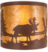 Meyda Tiffany - 200323 - Two Light Wall Sconce - Moose At Lake - Red Rust