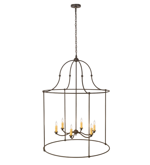 Meyda Tiffany - 201041 - Six Light Pendant - Baranya - Wrought Iron