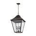 Generation Lighting - OL14409SBL - Four Light Hanging Lantern - Galena - Sable