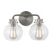 Generation Lighting - VS24402SN - Two Light Vanity - Clara - Satin Nickel