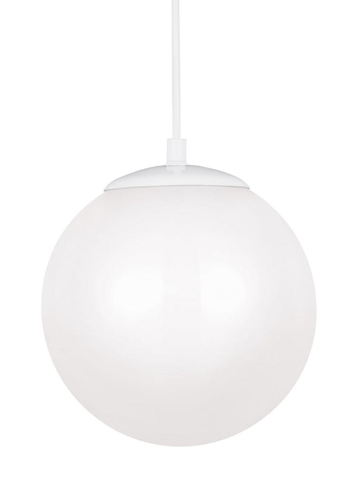 Generation Lighting - 602093S-15 - LED Pendant - Leo - Hanging Globe - White