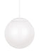 Generation Lighting - 602293S-15 - LED Pendant - Leo - Hanging Globe - White