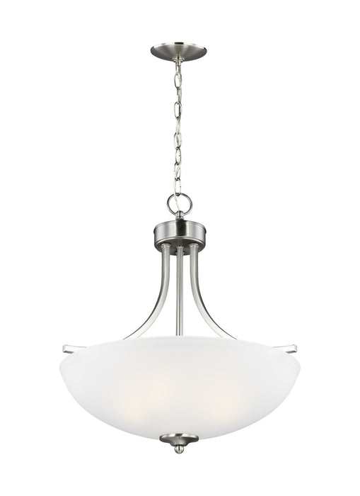 Generation Lighting - 6616503EN3-962 - Three Light Pendant - Geary - Brushed Nickel