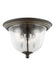 Generation Lighting - 7514503-710 - Three Light Ceiling Flush Mount - Belton - Bronze