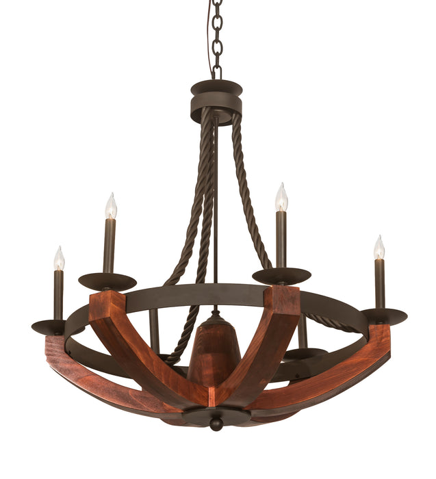 Meyda Tiffany - 199065 - Six Light Chandelier - Rustic Doyle - Oil Rubbed Bronze