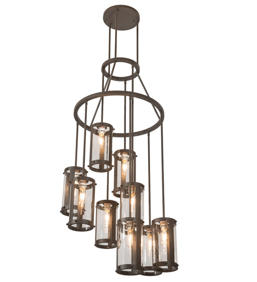 Meyda Tiffany - 200139 - Nine Light Chandelier - Cartier - Oil Rubbed Bronze