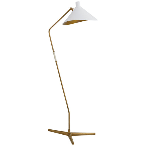 Visual Comfort - ARN 1013HAB-WHT - One Light Floor Lamp - Mayotte - Hand-Rubbed Antique Brass