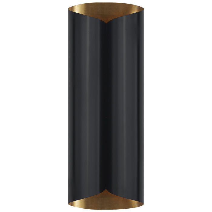 Visual Comfort - ARN 2037BLK/HAB - Four Light Wall Sconce - Selfoss - Black and Hand-Rubbed Antique Brass
