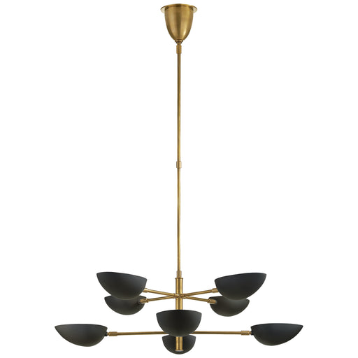 Visual Comfort - ARN 5501HAB-BLK - Eight Light Chandelier - Graphic - Hand-Rubbed Antique Brass