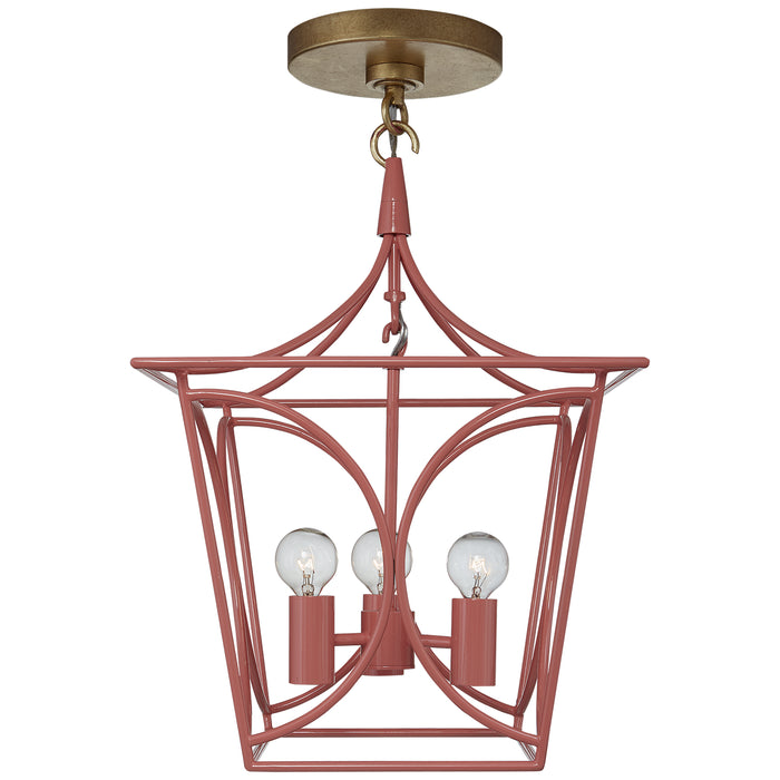 Visual Comfort - KS 5143CRL/G - Four Light Mini Lantern - Cavanagh - Coral and Gild