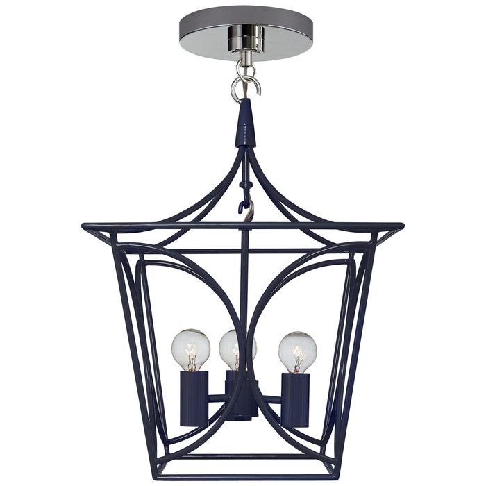 Visual Comfort - KS 5143NVY/PN - Four Light Mini Lantern - Cavanagh - French Navy and Polished Nickel