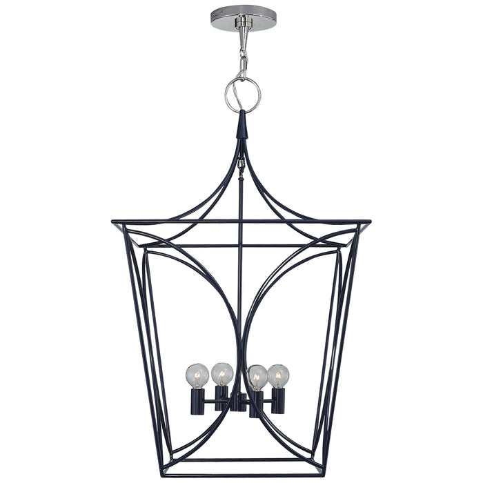 Visual Comfort - KS 5145NVY/PN - Four Light Lantern - Cavanagh - French Navy and Polished Nickel