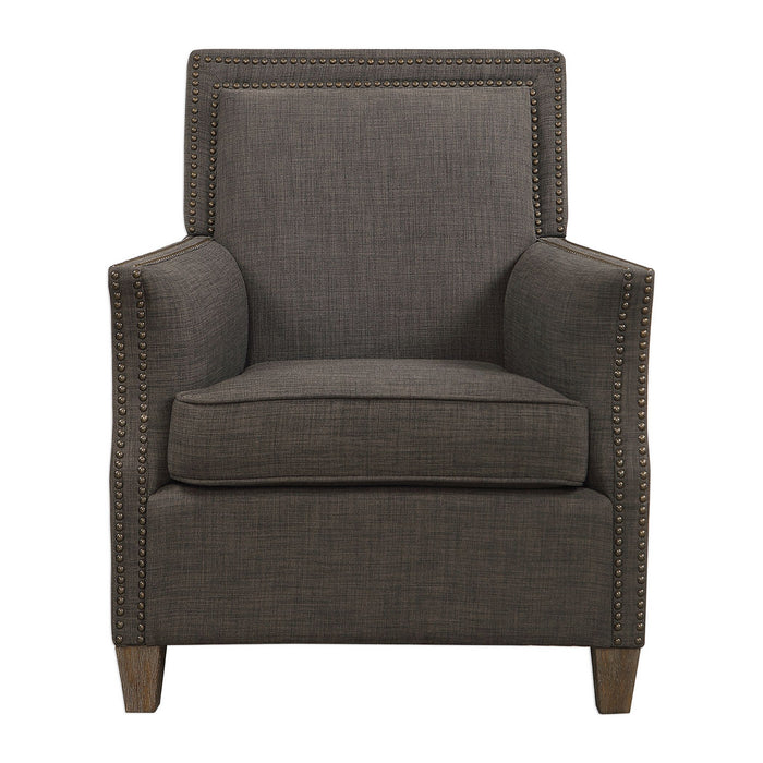 Uttermost - 23472 - Arm Chair - Darick - Charcoal Gray