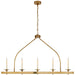 Visual Comfort - CHC 1605AB - Five Light Linear Pendant - Launceton - Antique-Burnished Brass