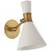 Visual Comfort - S 2640HAB-WHT - One Light Wall Sconce - Liam - Hand-Rubbed Antique Brass