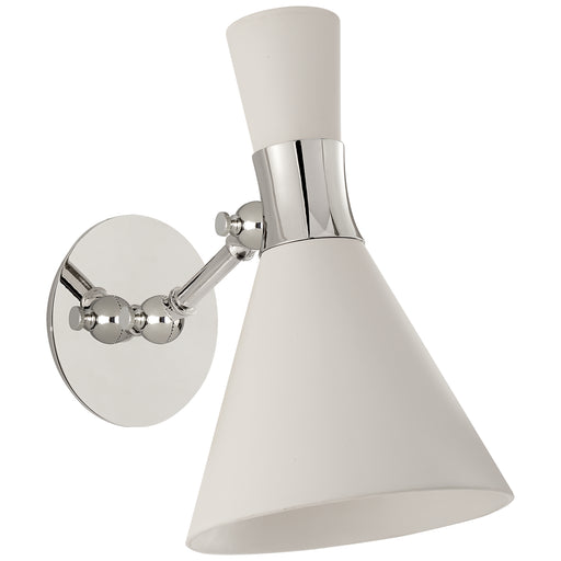 Visual Comfort - S 2640PN-WHT - One Light Wall Sconce - Liam - Polished Nickel
