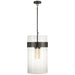 Visual Comfort - S 5674BZ-CG - Four Light Pendant - Presidio - Bronze