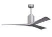 Matthews Fan Company - PA3-BN-BW-60 - 60``Ceiling Fan - Patricia - Brushed Nickel
