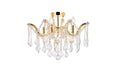 Elegant Lighting - 2800F18G/RC - Four Light Flush Mount - Maria Theresa - Gold