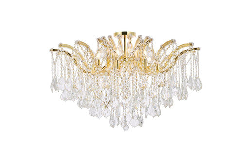 Elegant Lighting - 2800F36G/RC - Eight Light Flush Mount - Maria Theresa - Gold