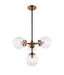 Matteo Lighting - C72304AGCL - Four Light Chandelier - Maru - Aged Gold Brass