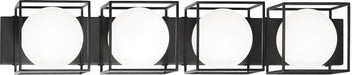 Matteo Lighting - S03804BK - Four Light Wall Sconce - Squircle - Black