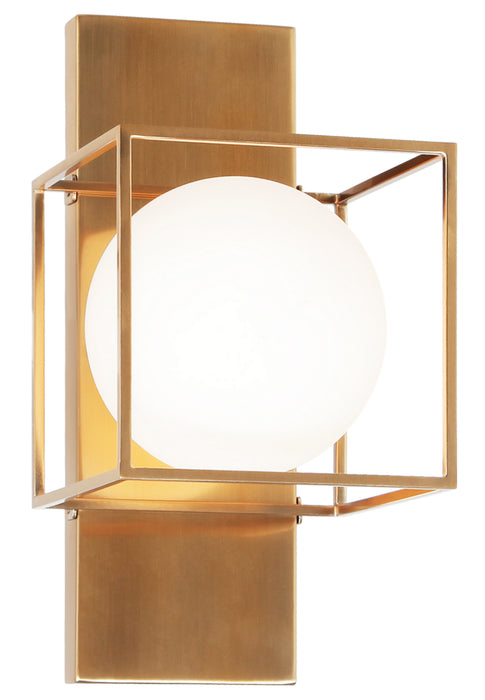 Matteo Lighting - S03811AG - One Light Wall Sconce - Squircle - Aged Gold Brass