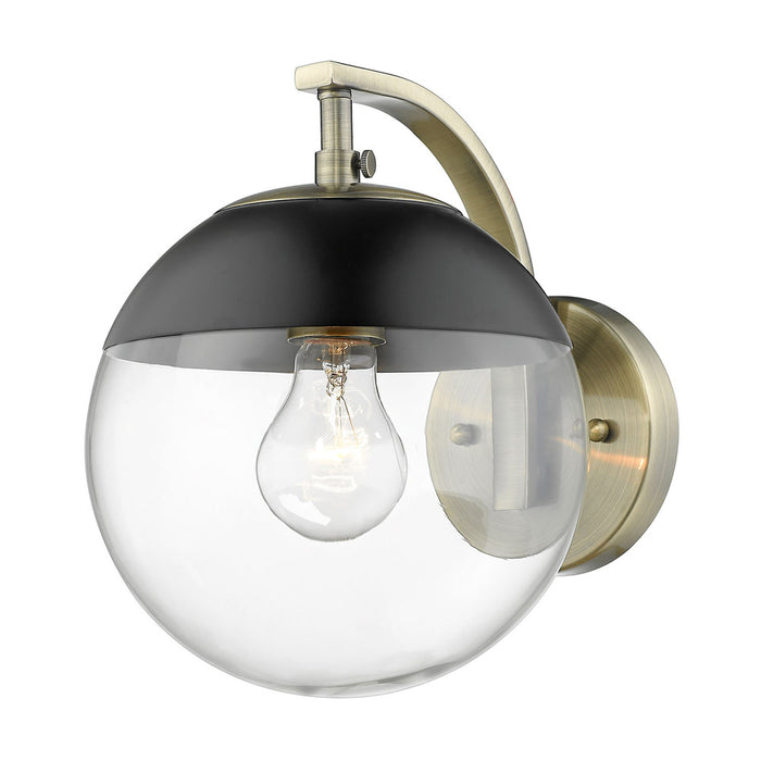 Golden - 3219-1W AB-BLK - One Light Wall Sconce - Dixon - Aged Brass