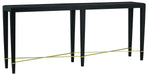 Currey and Company - 3000-0097 - Console Table - Black Lacquered Linen/Champagne