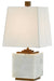 Currey and Company - 6000-0215 - One Light Table Lamp - White/Antique Brass