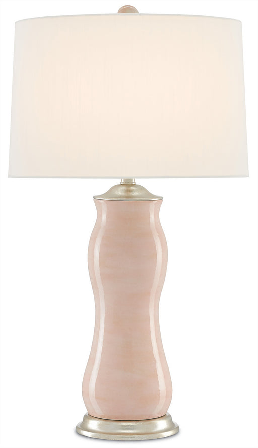 Currey and Company - 6000-0236 - One Light Table Lamp - Blush/Silver Leaf