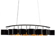 Currey and Company - 9000-0262 - Eight Light Chandelier - Satin Black/Gold Leaf