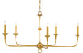 Currey and Company - 9000-0369 - Five Light Chandelier - Gold Leaf