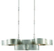 Currey and Company - 9000-0372 - Six Light Chandelier - Silver Leaf