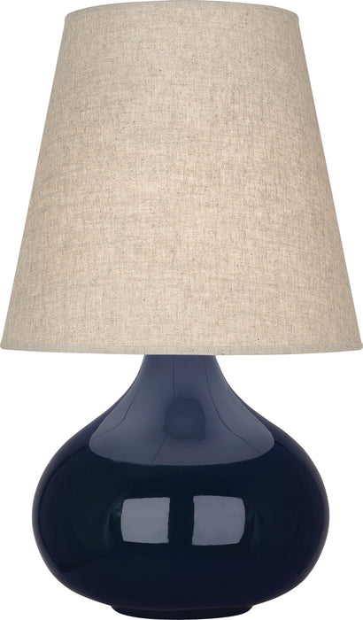 Robert Abbey - MB91 - One Light Accent Lamp - June - Midnight Blue Glazed Ceramic