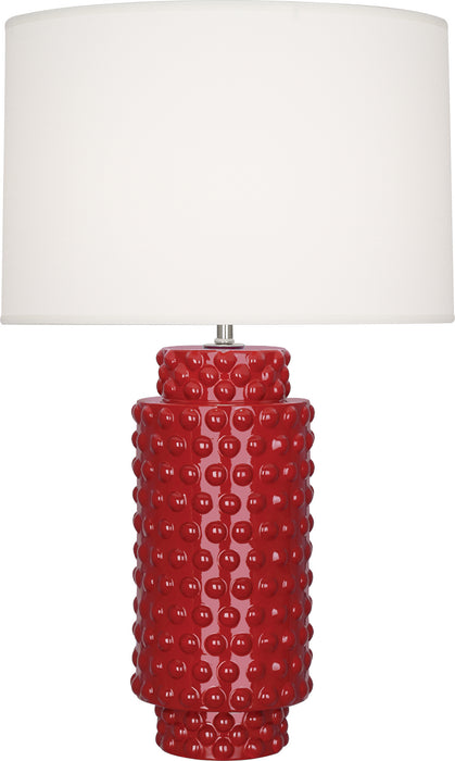 Robert Abbey - RR800 - One Light Table Lamp - Dolly - Ruby Red Glazed Textured Ceramic