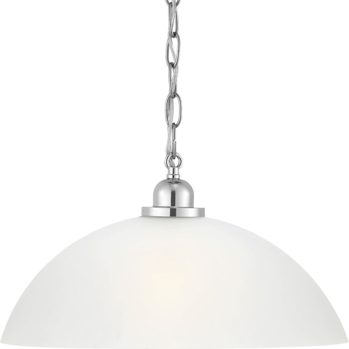 Progress Lighting - P500149-015 - One Light Pendant - Classic Dome Pendant - Polished Chrome