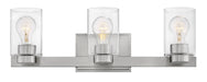 Hinkley - 5053BN-CL - Three Light Bath - Miley - Brushed Nickel with Clear glass