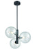DVI Lighting - DVP27023GR-CL - Three Light Pendant - Courcelette - Graphite with Clear Glass